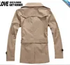 Rów męskich płaszcza Y001 Spring Autumn Clothing Bawełny wiatrowy wiatr Medium Lapel Windbreaker Męski płaszcz płaszczy męskiej