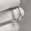 Brincos de pino Inbeaut 925 prata excelente corte total 2 ct d cor passe teste de diamante moissanite gota 18k joias banhadas a ouro branco