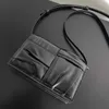 Bvs Designer Genuine Leather Handbag with Logo Top Quality Pleated crossbody Korean style for out YJH45