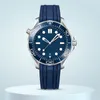Mens Watch Designer Watches Ocean OMG 41mm Case Montre med gummiband 300m 600 m dykning AAA Men Sea Sport 8215 Automatisk rörelse Luxury Watch Dhgate Watch With Box