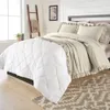 Bedding sets Bed Linen Set Raw Edge Ruffle 3 Piece Duvet Cover Comforter Sets Beige Home Textile Garden 231031