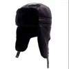 Berety oryginalny skórzany kapelusz bombowy średnie osoby starsze mężczyźni zima zagęszcza się plus aksamitna ciepła czapka owczacza moda na zewnątrz męski nagłówek H263