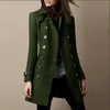 Mélange de laine pour femmes, veste en laine, manteau à manches longues, couleur unie, simple boutonnage, bouton, col rabattu, automne hiver, 231030