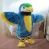 Natal azul papagaio pássaro mascote trajes halloween fantasia vestido de festa tamanho adulto personagem de desenho animado carnaval natal publicidade festa de aniversário roupa ao ar livre