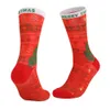 Mingjun Europe et Amérique Chaussettes de Noël d'hiver Chaussettes de basket-ball à fond de serviette épaissi Chaussettes de sport antidérapantes et absorbant les chocs Chaussettes à tube moyen transfrontalières