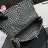 Vintage Denim Designer Bag Chan Tassels Torby na ramię Kobiety Torby Klapa Square Crossbody Wassenger Bag Street Torebka