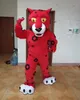 Costume de mascotte de tigre rouge d'Halloween, dessin animé de qualité supérieure, roi des bêtes, personnage de thème animé, costumes de fête de carnaval de Noël