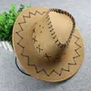 Bérets pour enfants Western Denim chapeau haut plat classique rétro Concave soleil ombragé large bord voyage chevalier chapeaux Fedoras