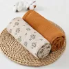 Blankets Infant Born Cotton Muslin Blanket For Baby Boy Girls Breathable Skin-Friendly Receiving Soft Unisex Gift