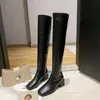 Botas femininas mulheres sexy zíper sobre o joelho sapatos quadrados dedo do pé longo coxa alta camurça salto robusto 231030