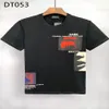DSQ PHANTOM TURTLE Camisetas para hombre Camisetas de diseñador para hombre Negro Blanco Volver Camiseta fresca Hombres Moda de verano Casual Street T-shi258R