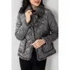 Piumino da donna Parka Cappotto invernale Donna Elegante imitazione pelliccia di visone Giacca con cuciture corta imbottita 231030