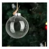 Dekoracje świąteczne Buble Xmas Dekoracja 80 mm przezroczyste szklane kulki ślubne ozdoby świąteczne DHF362250830 DOSTAWA DOSTAWOWA DOMOWEGO OGRÓD OTK9O