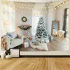 Decorações de natal personalizáveis decoração para casa impressa tapeçaria floco de neve ano presente dormitório impressão parede pendurado 231030