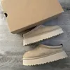 Slifori tazz per donne Slipisti di semi di senape classici pelliccia tasman piattaforma mini stivali da neve con scatola