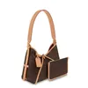 Wysoka jakość 2PCS przewożona torba na ramię wytłaczanie Zakupy Luksusy Modna Moda oryginalna skórzana designerskie torby torebki torebki damskie portfel M46203