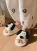 Pantofole Cartoon Dog House Pantofole Pantofola animale carino per le donne Ragazze Moda Kawaii Estate Lino Pantofole da casa Donna Scarpe divertenti 231031