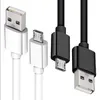 1M 2M 3M Snabbladdningskabel 2A Snabbhastighetstyp C Micro USB -kablar för Samsung Galaxy S8 S9 S10 S22 S23 HTC LG F1