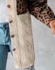 Jaquetas femininas 2023 vendendo lazer moda cor bloco leopardo trigo textura shacket