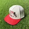 KVALITET AMERICAN BASEBALL CAP PU LÄDER EMBRODERY FLATBREMED CAPS Män och kvinnor Justerbar sommar