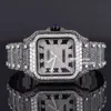 Montre en diamant Moissanite Luxuri VVS de marque supérieure et montre-bracelet Hip Hop glacée pour unisexe à prix d'usineACQ0