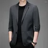 Costumes pour hommes mode léger luxe costume d'affaires décontracté noir gris Cyan Plaid respirant Blazer veste