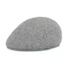 Berets unisex beret solidny kolor wełna berets artysta czapka czapka kobiety kobiety brytyjskie retro anty-wahanie kapelusze haftowane sboy cap 231031