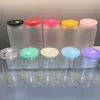 10 colors 16oz sublimation glass tumblers replaceable colorfuls lids plastic seal lid wholesale