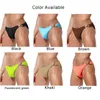 Cuecas sexy mens nadar briefs pu faux couro praia troncos bikini swimwear maiô shorts com fivela