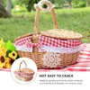 Dinnerware Sets Wicker Picnic Basket Storage Bath And Kids With Liner Handle