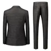 Herrenanzüge Blazer Jacke Hose Weste 2023 Mode Casual Boutique Business Britischer karierter gestreifter Anzug Mantel Hose Weste 231031