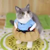 Cat Costumes Free Ship Funny Pet Clothes Cosplay Samurai Dog Halloween Party Cute Costume Clothing Comfort For Small Medium Chihuahua