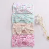 Hair Accessories 20 PcsLot Floral Print Baby Nylon Headbands Cable Knit Bow Headwraps Kids Girls 231031