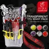 Hair Salon Fenice Transparent TPU Shear Case Hold 6 Scissors Professional Waist Bag for Dog Grooming Beautician 231030