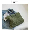 Shopping Bags Straw Woven Tote Bags Summer Casual Large Capacity Handbags Fashion Beach Women Shoulder Simple Style Shopping Beach Bag 231031