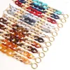 Bangle European och American Fashion Mosaic Multicolor Acrylic Chain Armband Personlighet Tvåfärgad handledsornament