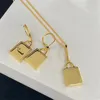 Modeontwerper ketting oorstekers sieraden goud dames heren brief kettingen oorbel set luxe huwelijksgeschenken ontwerpers hanger ketting