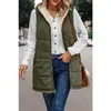 Gilet da donna Moda Autunno Inverno Doppio lato caldo spesso senza maniche Cerniera Tasca allentata Giacca Outwear Donna Gilet di lana con cappuccio Cappotto Top