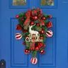 Dekorativa blommor Julkrans konstgjorda fönstervägg dörr hängande krans rotting älgprydnader träd dekoration år 2024 Navida