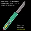 Micro Automatisk kniv OTF ut från det främre bladet UTX CNC bearbetade Auto Tactical Knives MT T6061 Aviation Aluminium