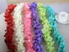 Kwiaty dekoracyjne 5pcs 2 metry Wisteria Garland na świąteczne przyjęcie urodzinowe Baby Shower Value Dekoracja