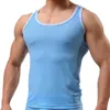 Mens Mesh Tank Top Casual Vest Tight Sleeveless Tees Shirt Singlet Breattable Hombre Bodybuilding Homewear Night Sleepwear MX20081160C