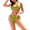 Women's Swimwear Women Sexy One Shoulder Swimsuits Bathing Suits 2 Piece High Waisted Bikini