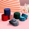 Jewelry Pouches Velvet Box Octagonal Ring Display Couples Storage Holder With Detachable Lid For Wedding Gift 1 Pcs