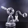 Quemador de aceite de vidrio embriagador conjunto de 14 mm Bong Fab Egg Beaker Hookah Glass Bong Dab Rig Recycler Bongs de agua Tubo de humo con tubo de quemador de aceite de vidrio macho de 14 mm