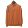 Men's Designer Polo Sweater Wool Shirt Thick Half Zipper High Neck Warm Pullover Casual Knit Jumper Brand Cotton Sweatshirt