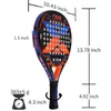 Теннисные ракетки XONE Padel Racket из углеродного волокна 3K с шероховатой поверхностью круглой формы и мягкой ракеткой из EVA 231031
