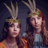 Hårtillbehör Decoration Flapper Headband Indian Headpiece Kids HeadBands Headwear Headbonad Ties Costume 231031