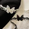 Pendentif Colliers Vintage Broderie Papillon Collier Collier Gothique Sexy Creux Dentelle Cou Halloween Bijoux De Fête Pour Femmes Filles