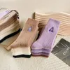 Women Socks Letter A Sock Thicken Ladies Fashion Crew Black Unisex Warm Casual Cotton Sox Girls Autumn Winter Trendy Skarpetki